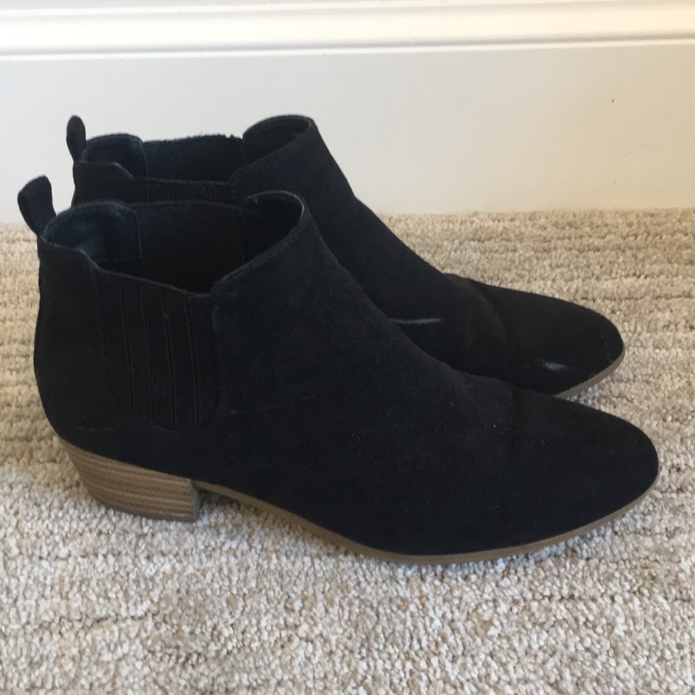 a new day suede black ankle boots